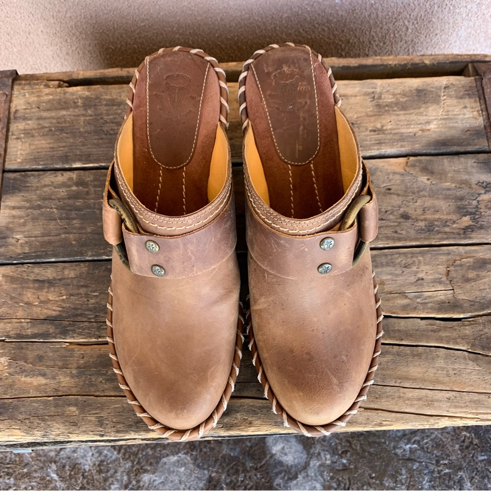 Frye Brown Leather Clogs/Mules - Picture 5 of 9